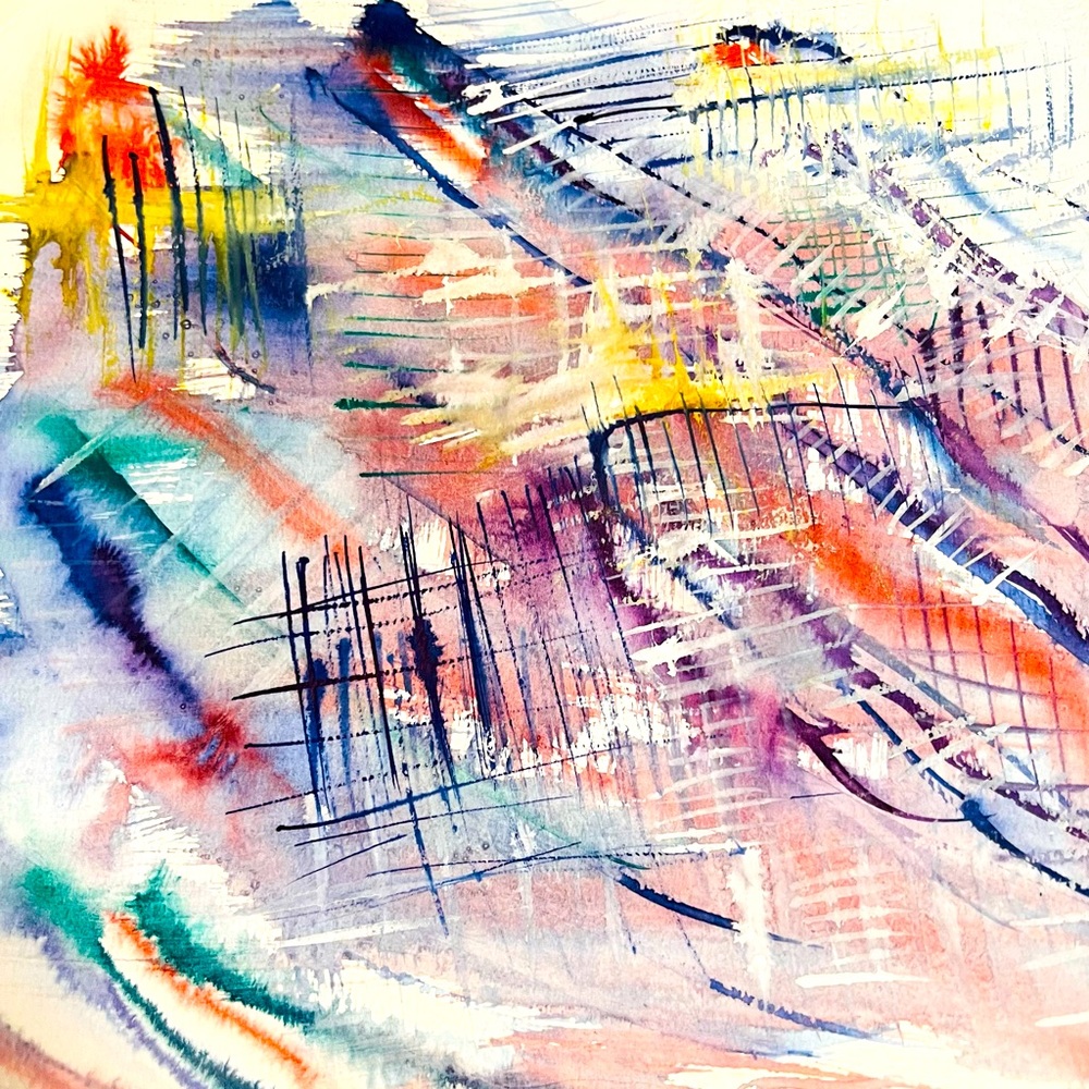 Beautiful 12x12 original one of a kind watercolor by artist.